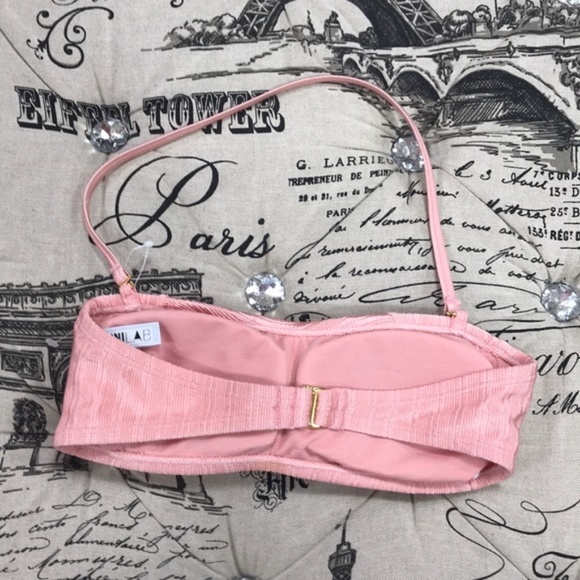 The Bikini Lab Luster Ribbed Bandeau Bikini Top - Picture 4 of 6